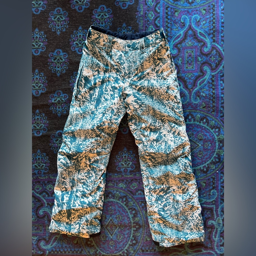 BURTON Youth L Barnstormer Ski Pants in Blue Blotto
